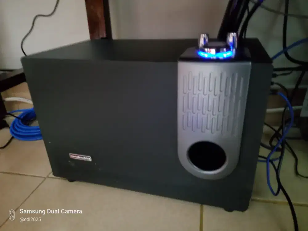 SPEAKER DAN SUBWOOFER MERK SIMBADA 3.1 MASIH BAGUS DAN  AGUS SUARANYA