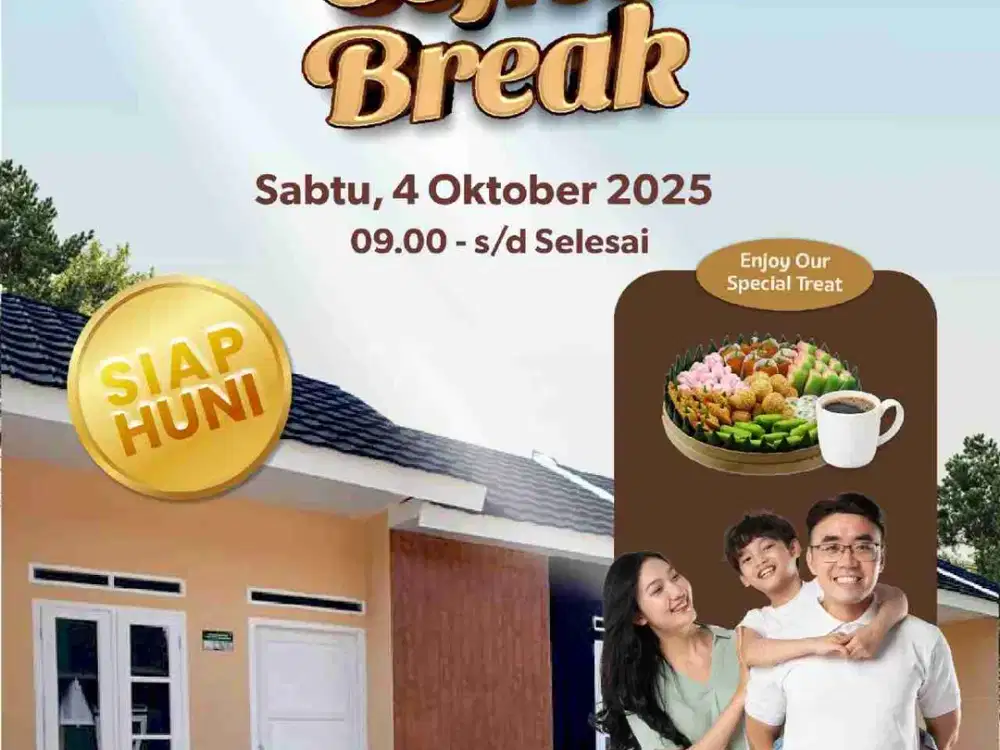 Rumah subsidi modern dekat pasar dan stasiun parungkuda