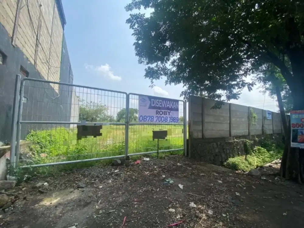 Disewakan Cepat, Tanah RAYA MENGANTI GRESIK Dkt Pasar Menganti