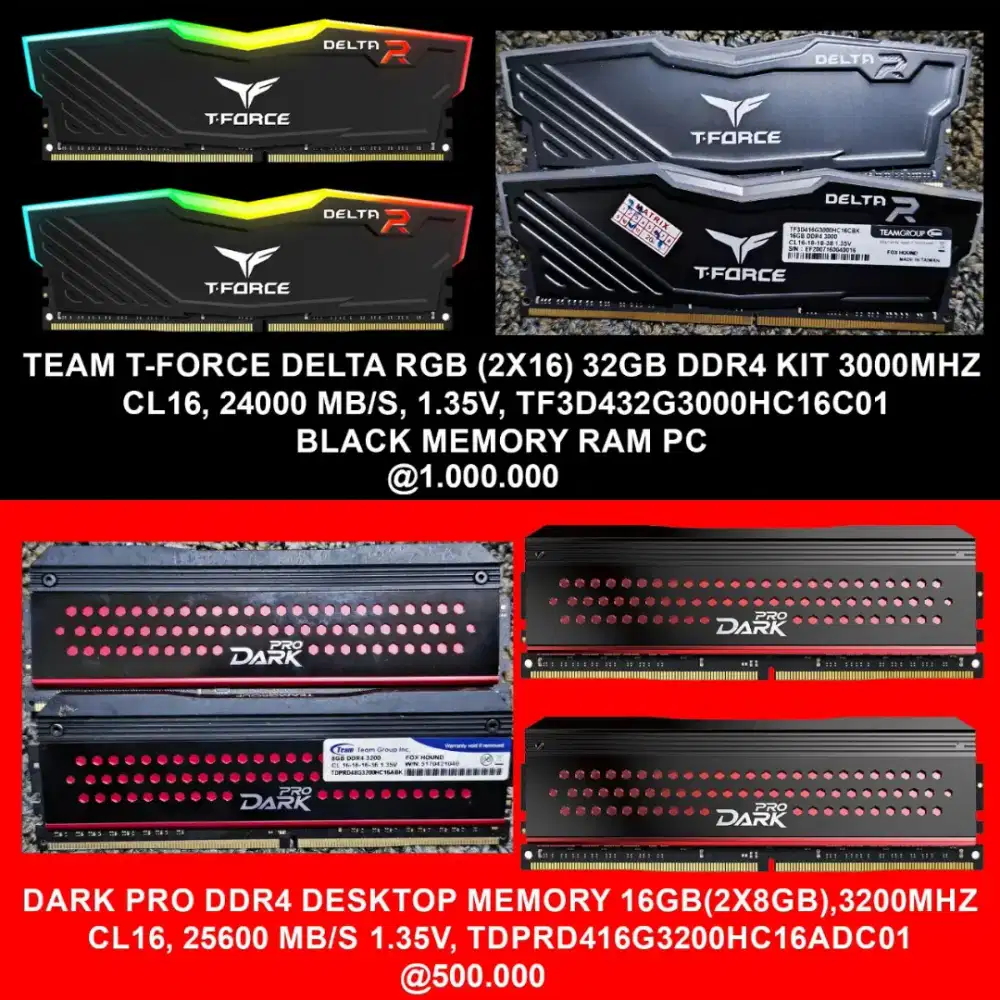DELTA RGB DDR4 DESKTOP MEMORY BLACK