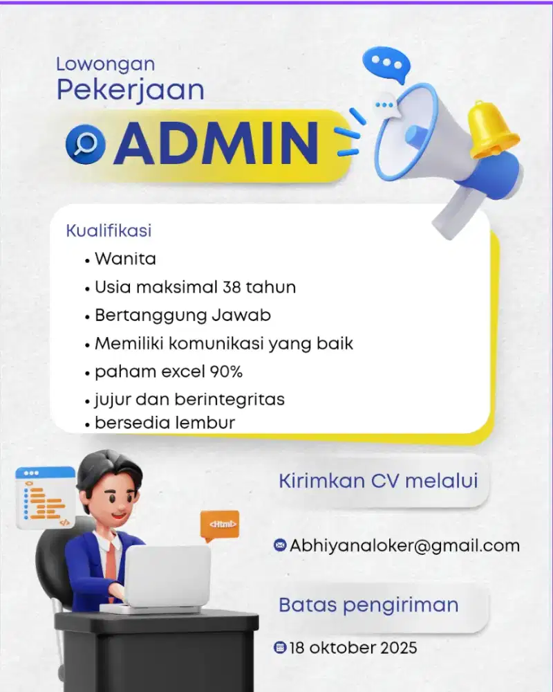 Dibutukan admin