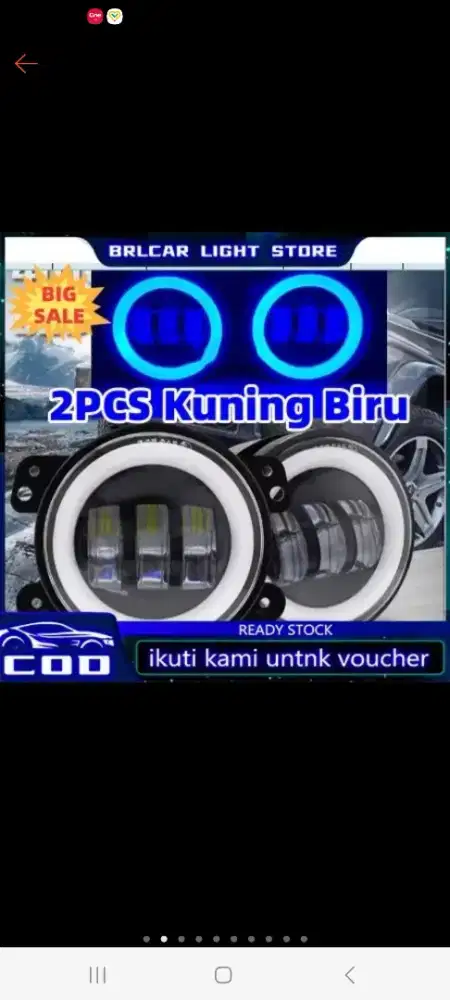 Foglamp Angel Eyes / Lampu Kabut LED 4 inch