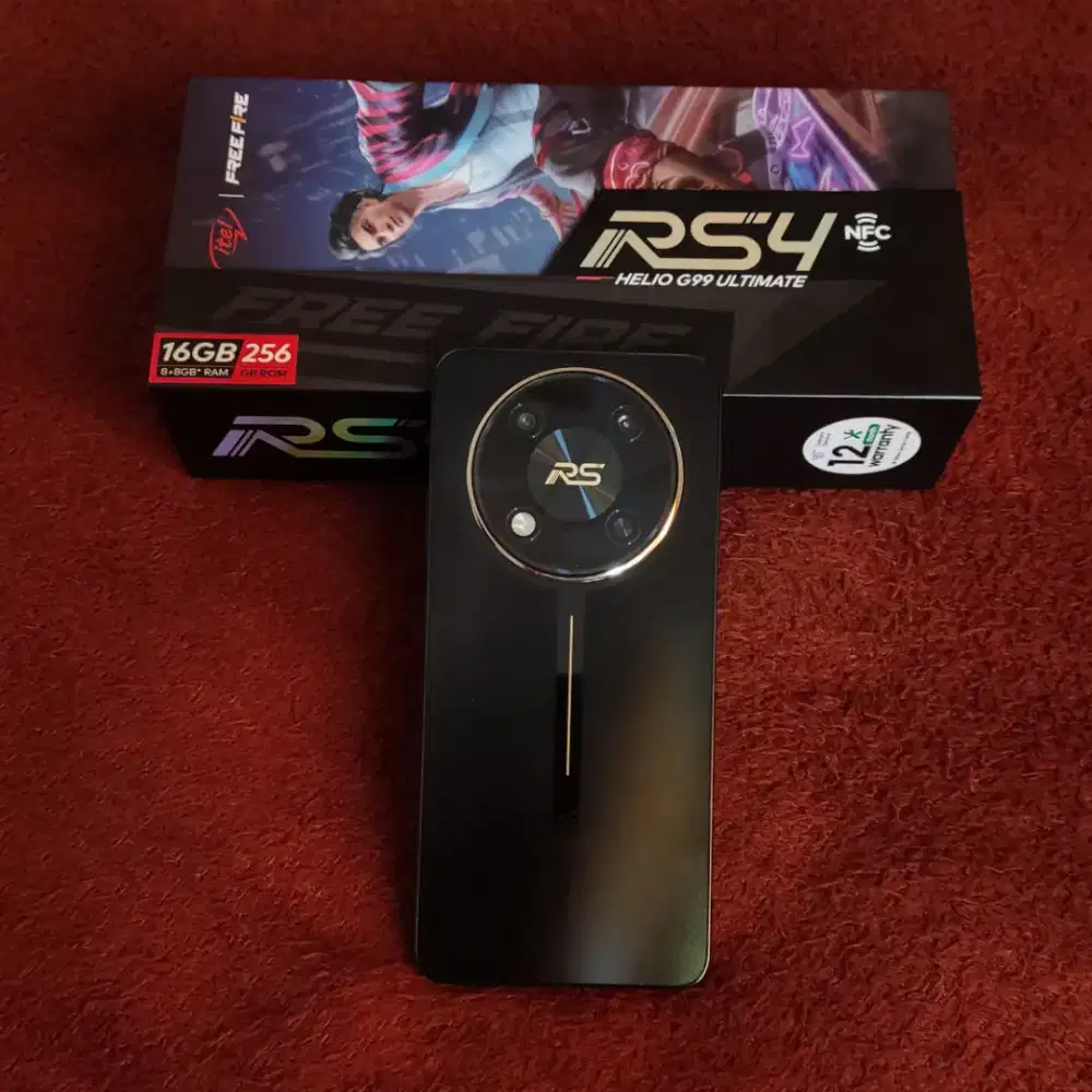 iTEL RS4 - RAM/ROM 8/256 WARNA BLACK