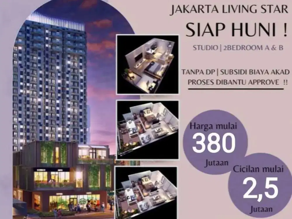 Apartemen JKT Living Star - 5 Juta Langsung Huni DP 0%
