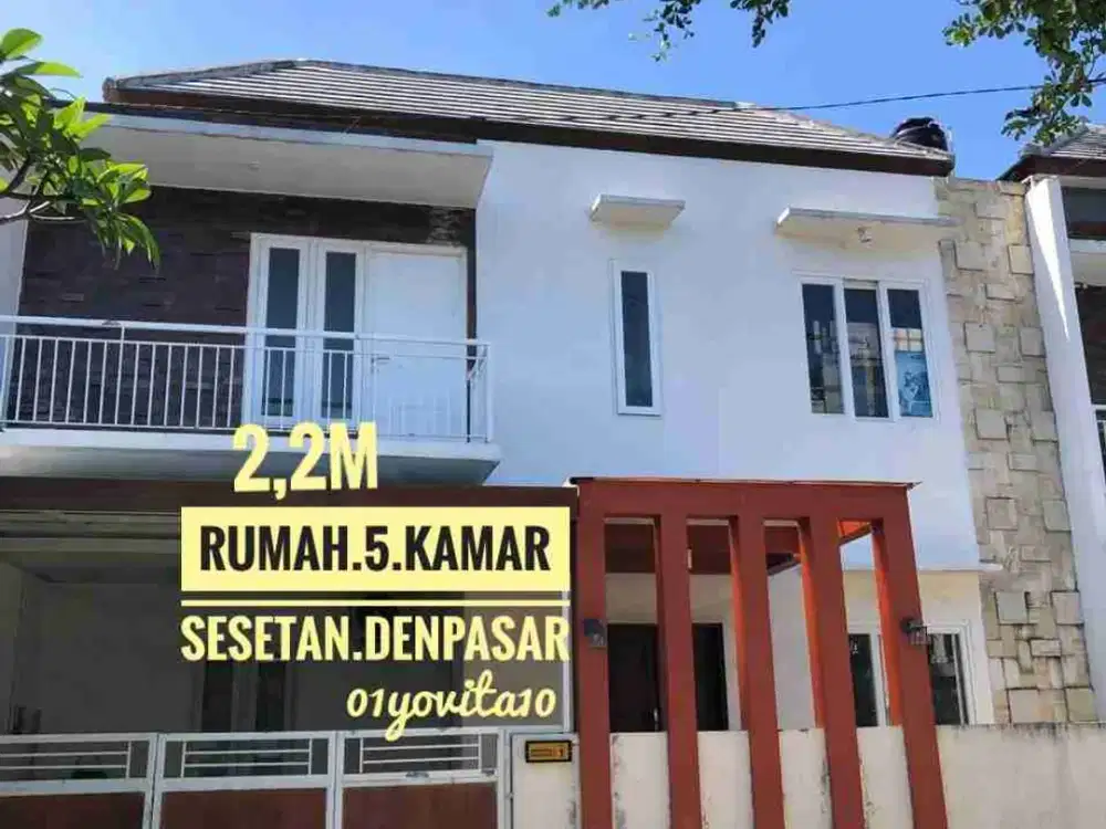 jual Rugi rumah 5 kamar full furnished dekat Rs Sangkah dan Sekolah Harapan Sesetan Denpasar bali