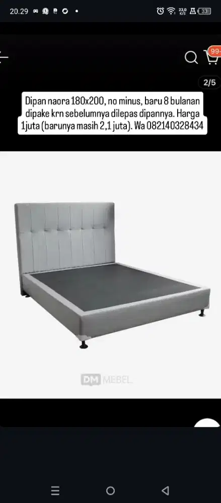 Dijual Dipan Naora 180x200cm