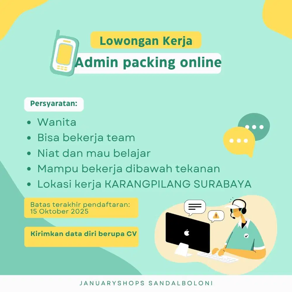 ADMIN PACKING OLSHOP
