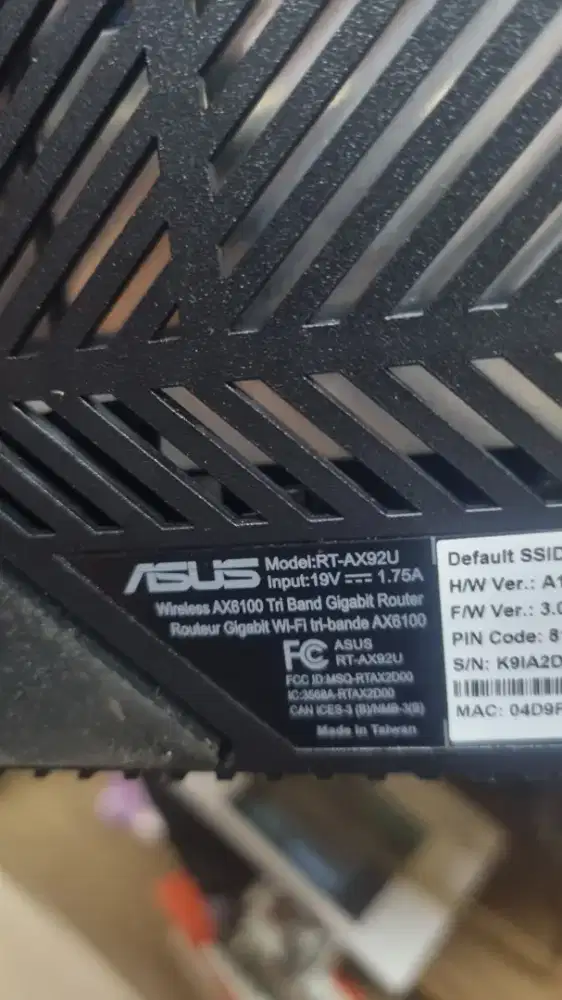Rent Asus RT-AX92U AX6100  WiFi 6 Router Tri Band