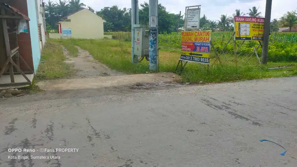 Dijual Tanah darat dalam komplek Irfan Tanah Kavling Binjai Jl.sawi