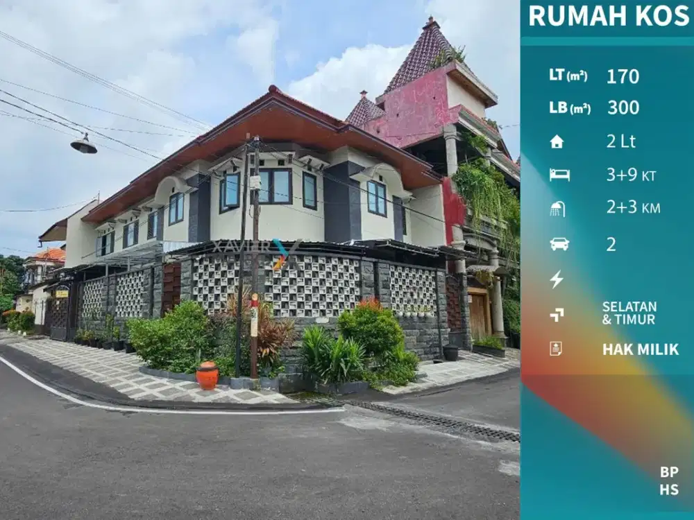 Dijual Rumah Kos Aktif Posisi Hook di Jl Candi-candi Malang