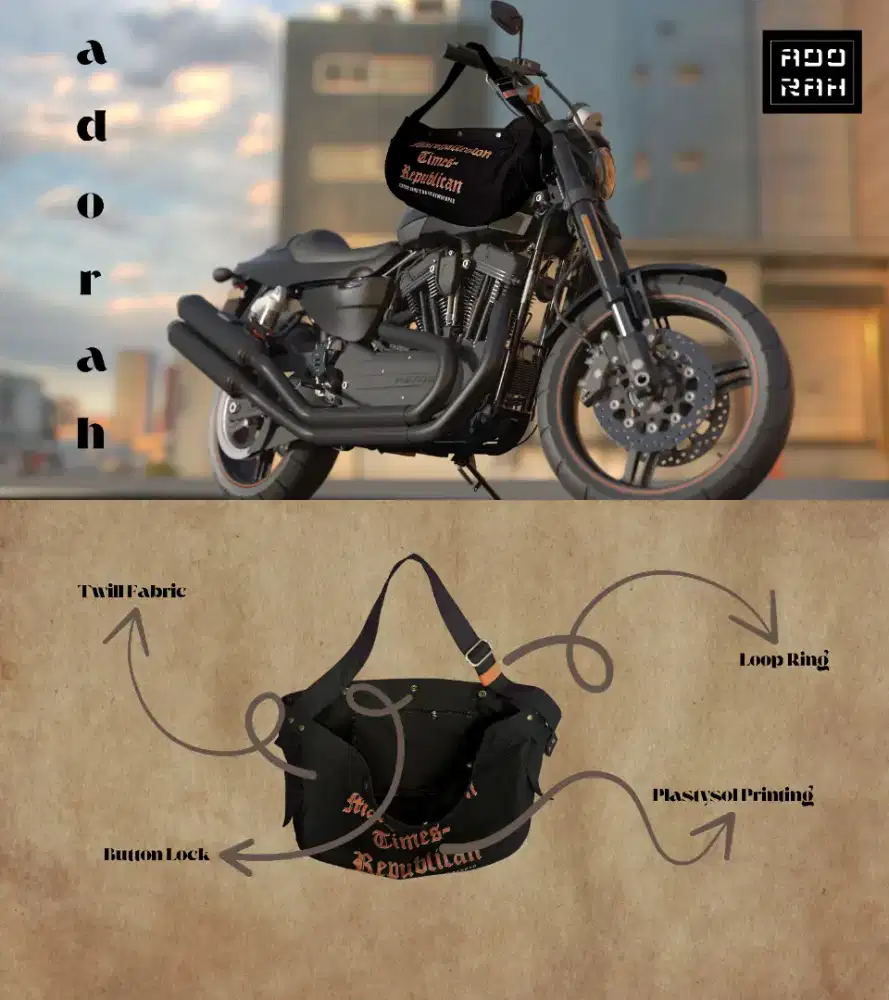 Tas Selempang Bahan Twill Kanvas