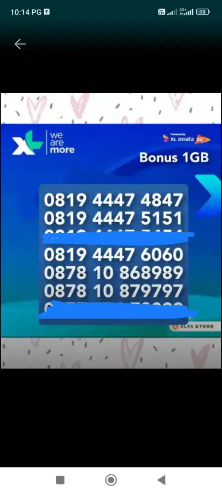 XL axiata cantik ekor kembar ABAB
