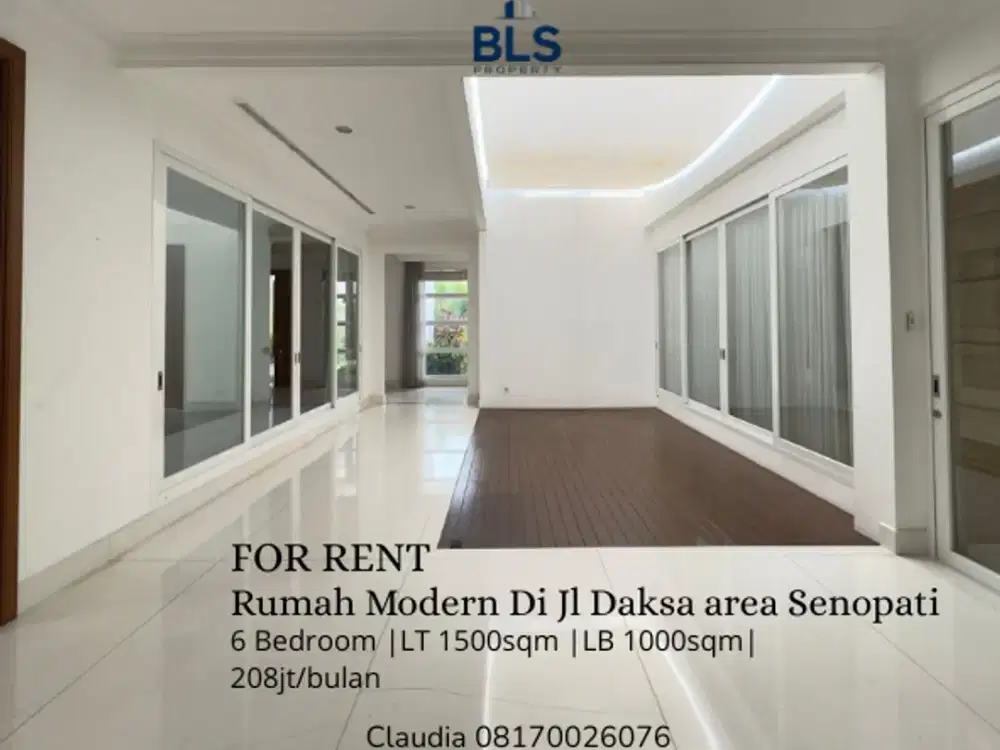 DISEWAKAN Rumah Modern Di Jl Daksa Area Senopati