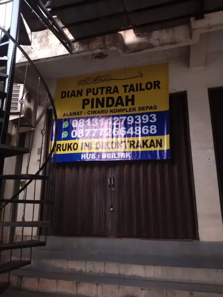 DISEWAKAN RUKO 2 LT ADA KAMAR DAN KAMAR MANDI