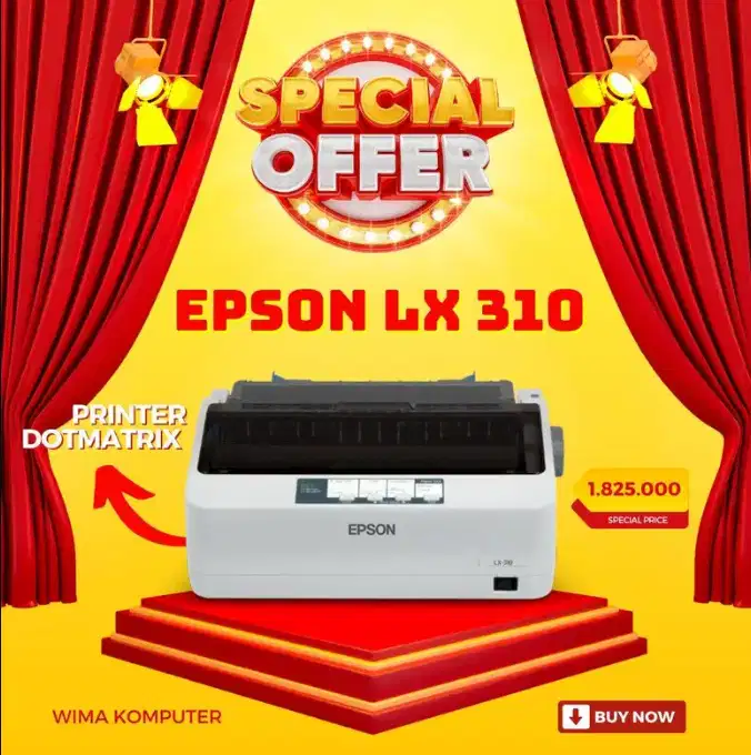 PRINTER EPSON LX 310 Fullset Garansi Toko 1 Tahun DL-SW