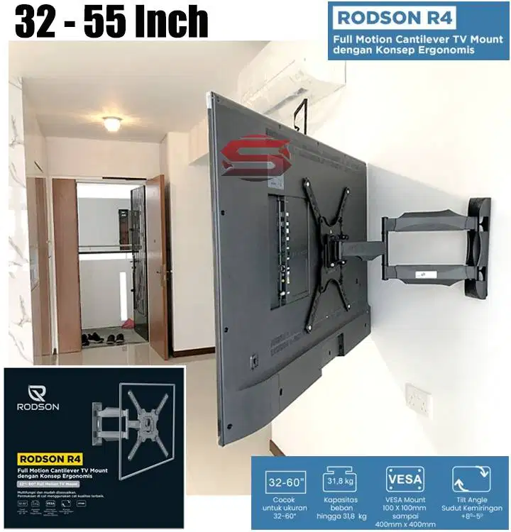 bracket braket tv swivel rodson original 32 - 60 Inch swifel
