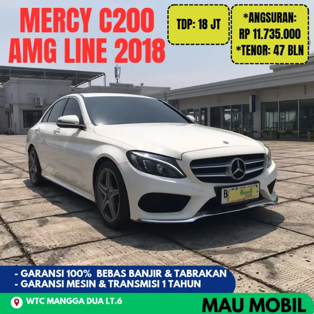 TDP 18JT, Mercy C200 AMG Line 2018/1019 Putih, 22rb Milles