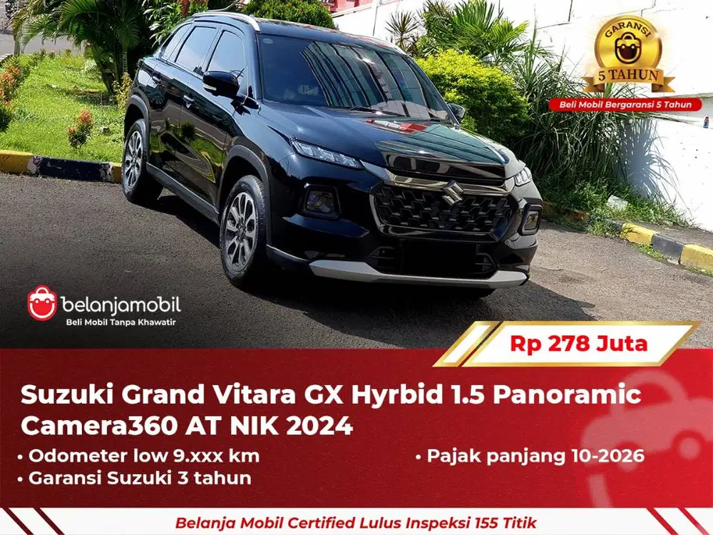 [ GARANSI 5TH ] Suzuki Grand Vitara GX Hybrid 1.5 Panoramic 2024/2025