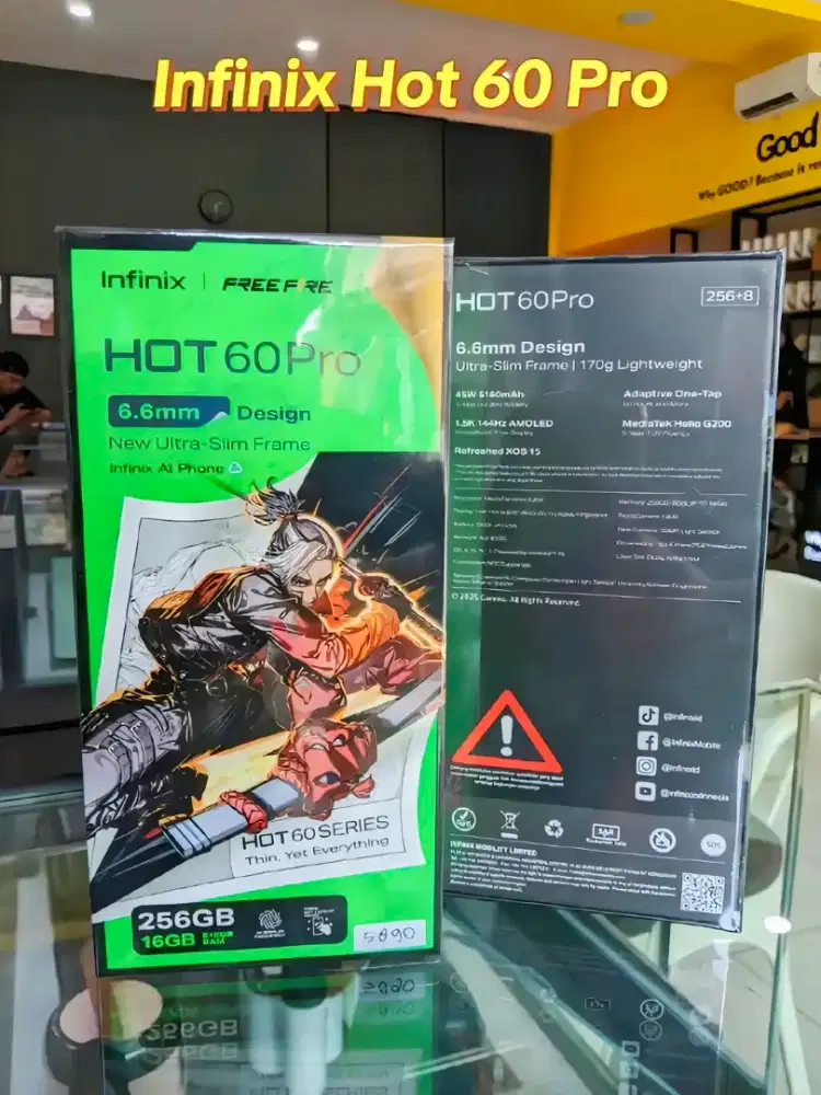 RESMI! Infinix Hot 60 Pro (8+8/256GB) Garansi 1 Tahun. Bisa Cicil.