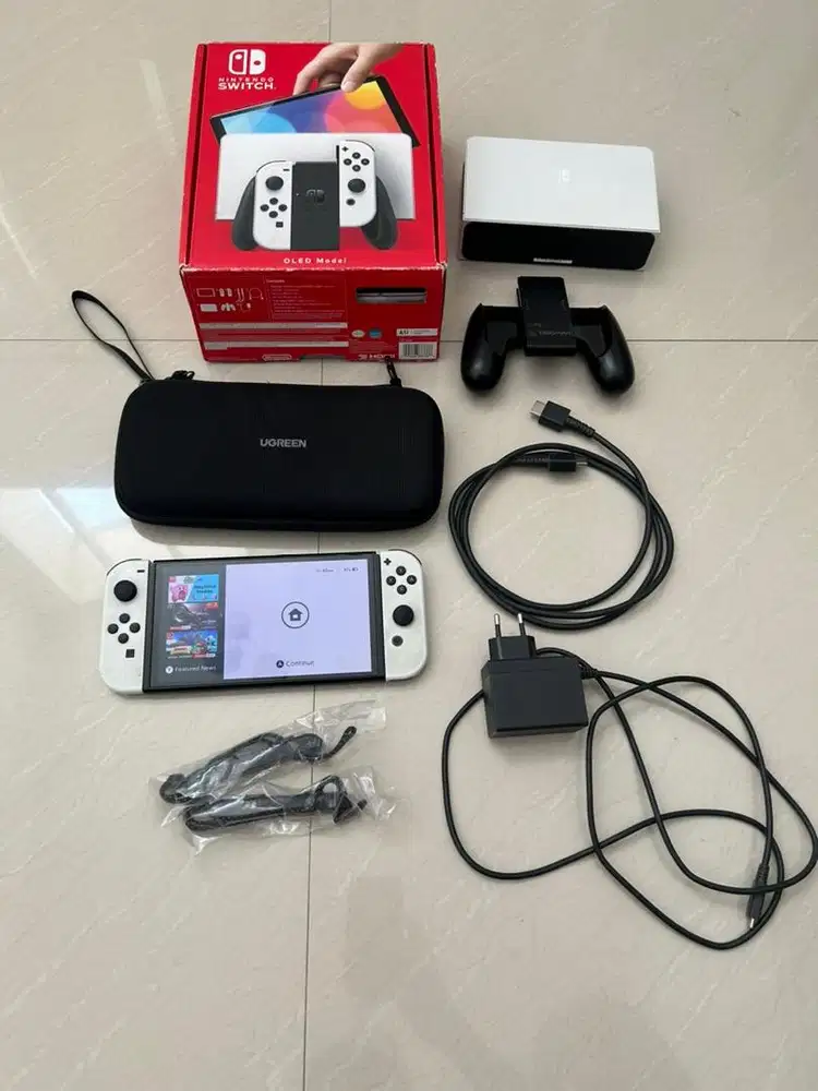 nintendo switch oled putih ofw fullset tanpa game