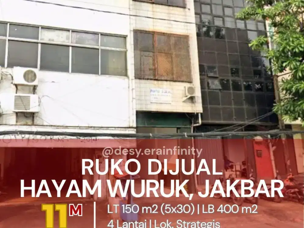 Dijual Ruko di Hayam Wuruk, Jakarta Barat