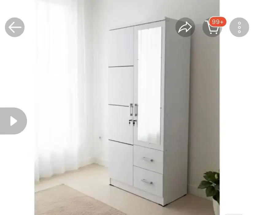 Lemari pakaian 2 pintu
