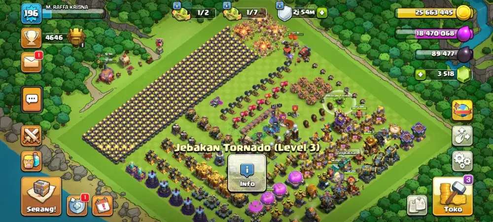 Akun clash of clan Th. 17