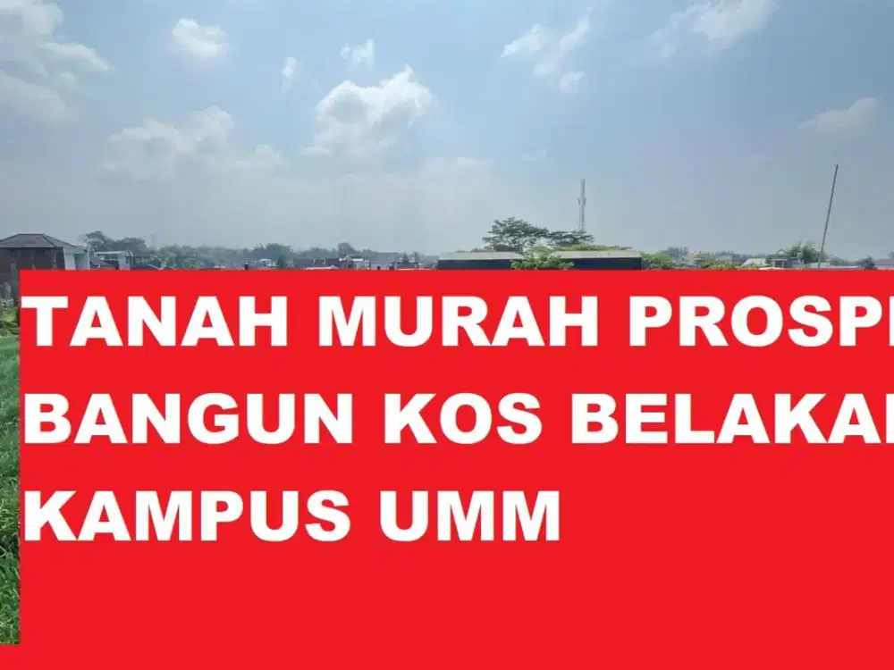 dekat kampus UMM 270 juta tanah Malang cocok untuk Kos