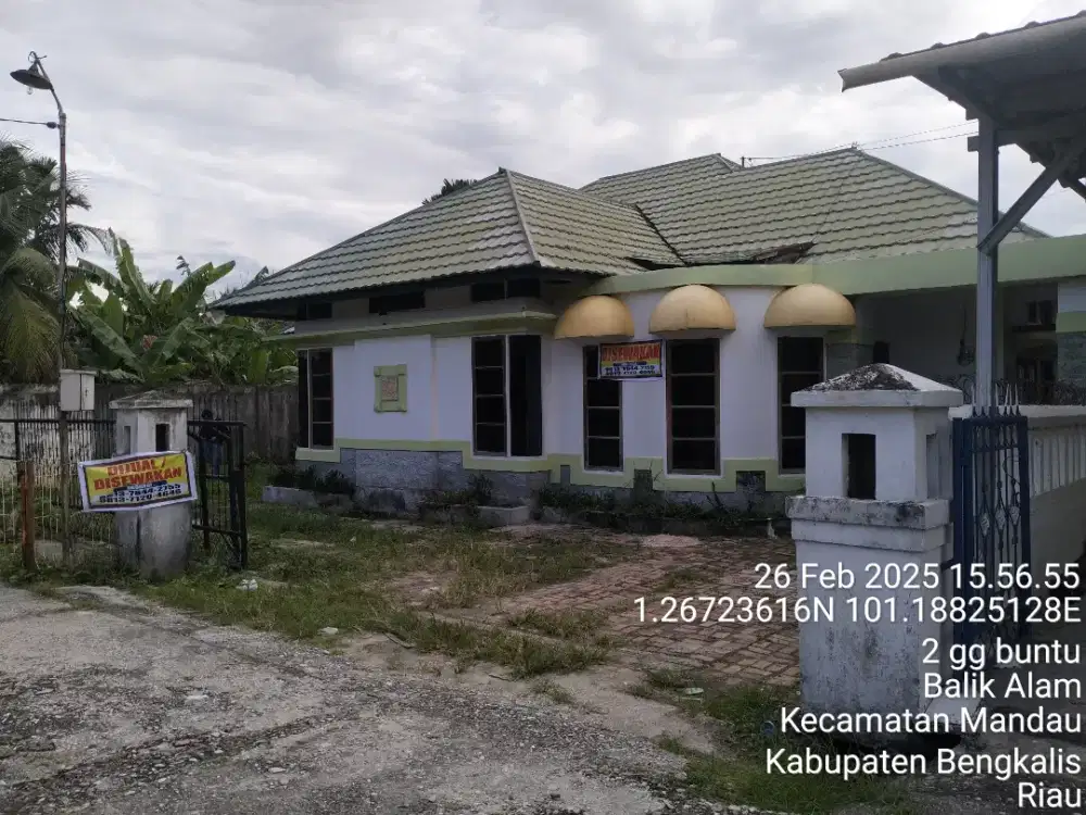 Disewakan rumah 4 KT di Duri, Jl. Melati 2