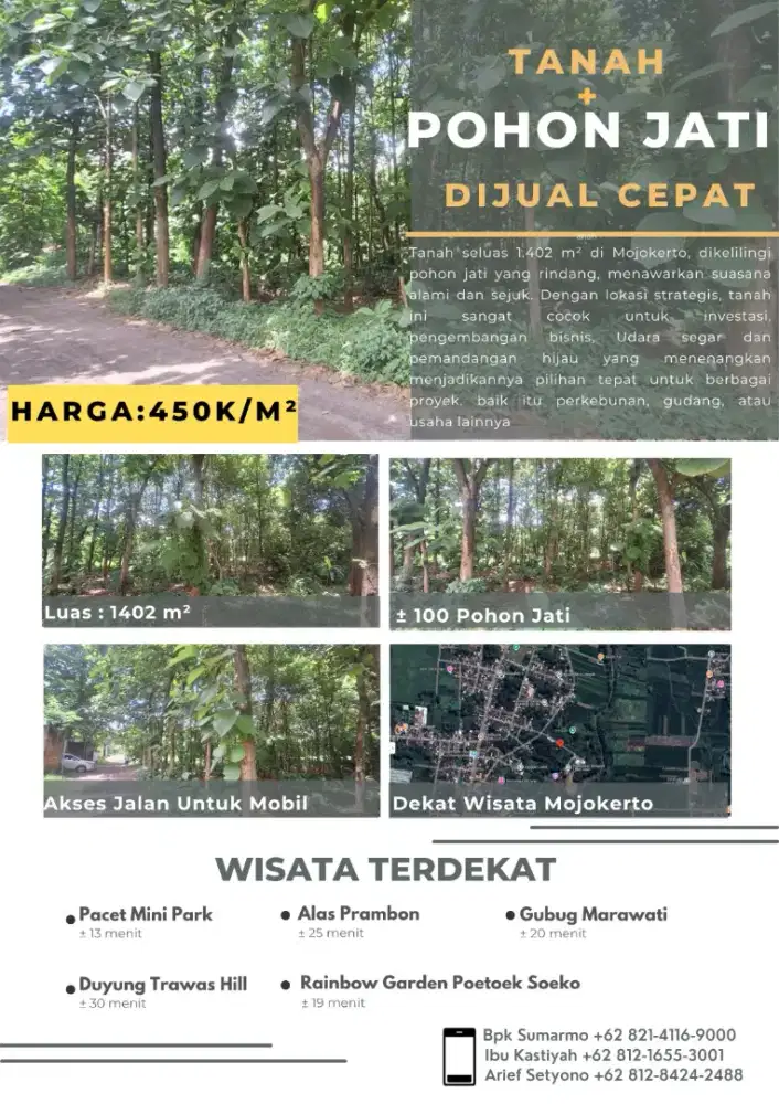DI JUAL TANAH (BU BOSKU) TANPA PERANTARA