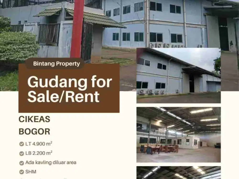 Cikeas, Jual Gudang, siap pakai, harga terbaik