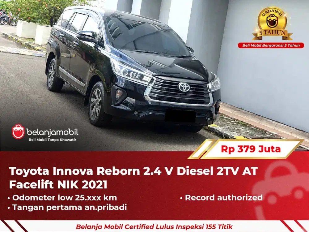 [ GARANSI 5TH ] Toyota Innova Reborn 2.4 V Diesel Facelift 2021/2022