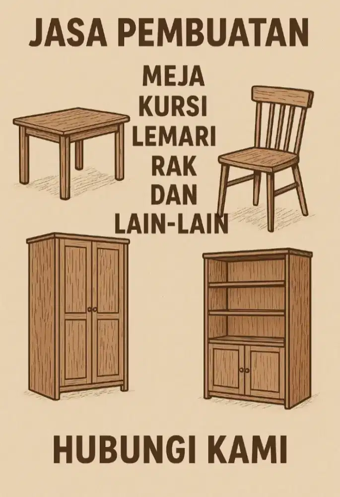 Jasa Pembuatan Kursi, Lemari, Meja, Rak Dll (Custom Sederhana)