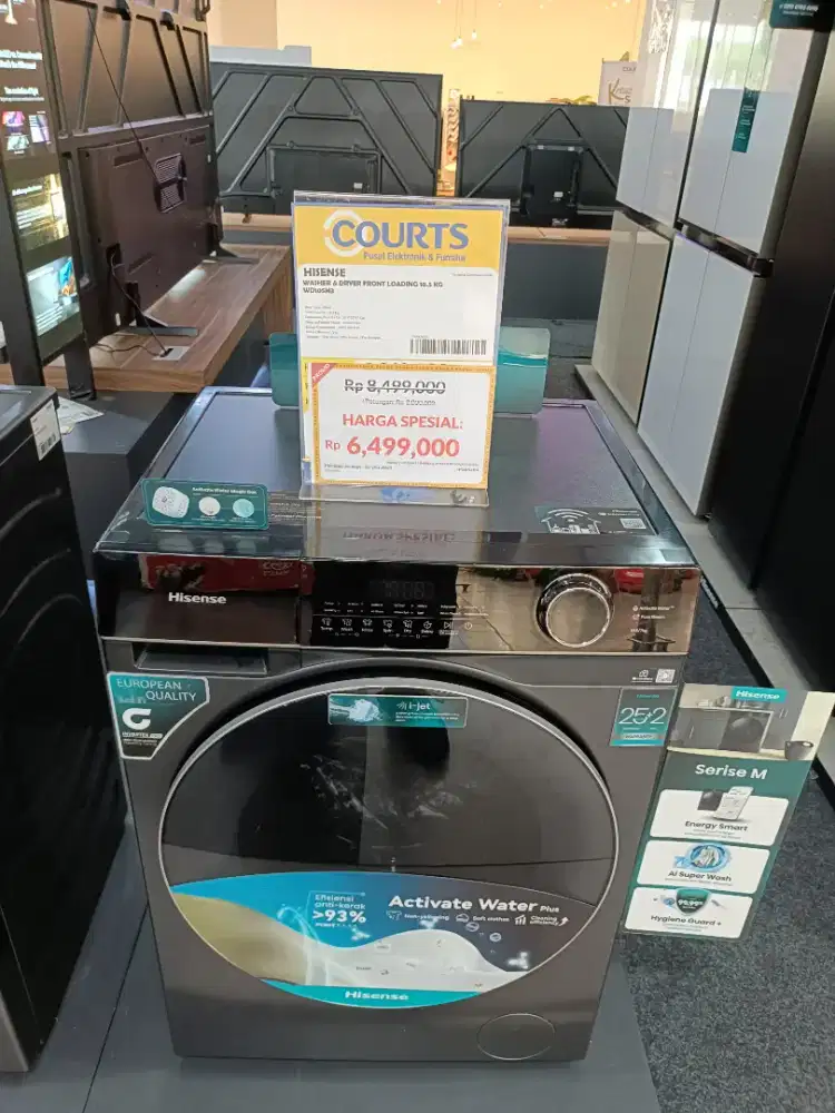 Kredit Kredivo Mesin cuci Hisense 10.5KG Bunga Ringan Tanpa Dp