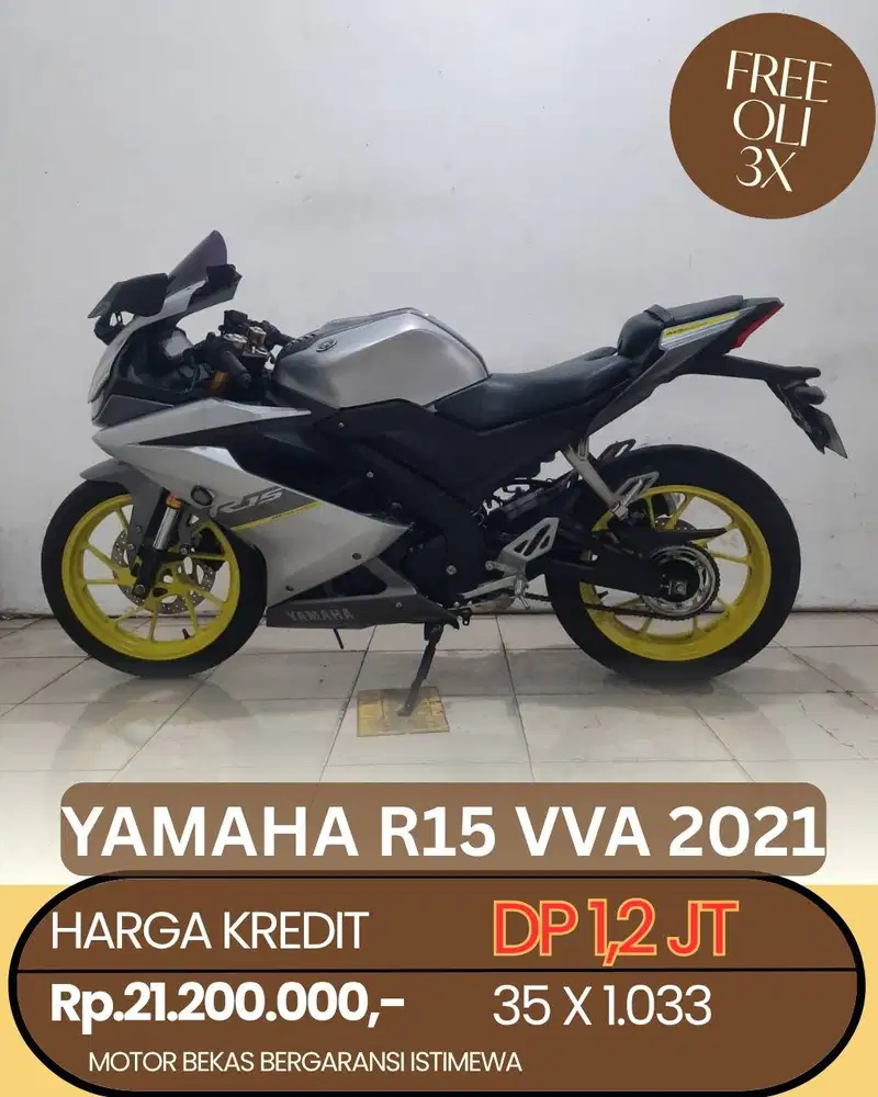 motor bekas R15 VVA tahun 2021 free oli