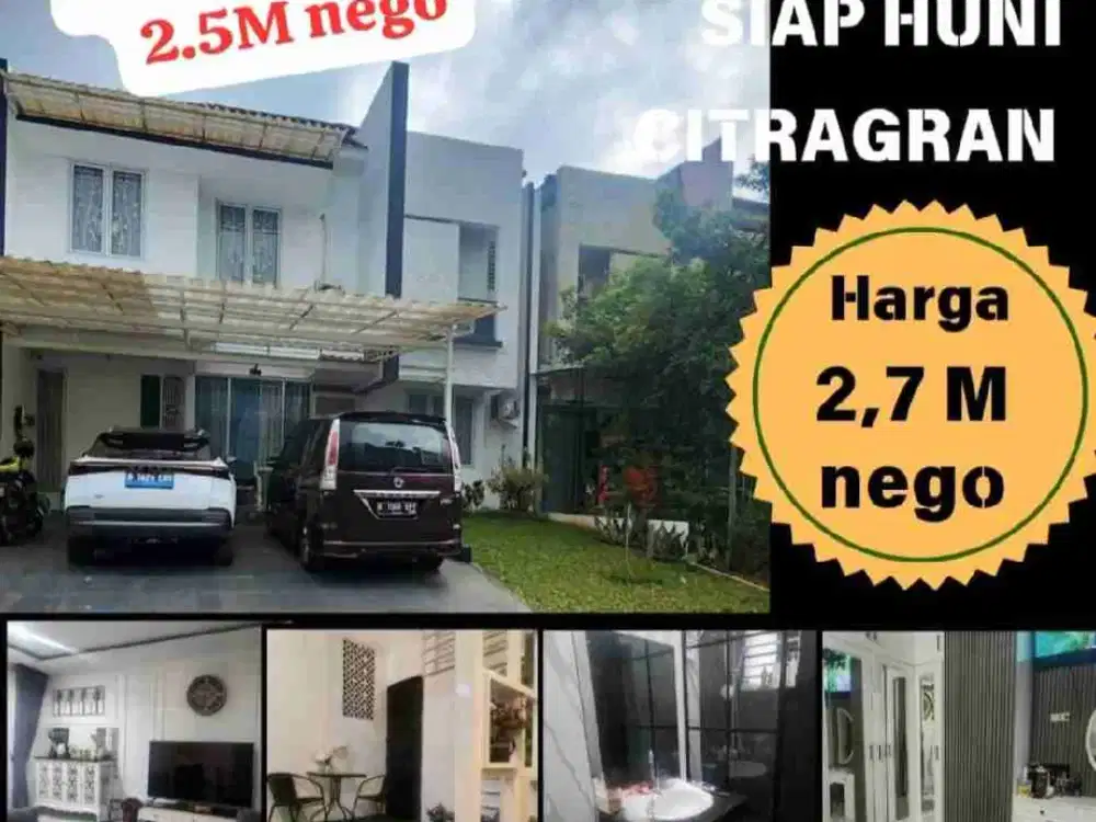 Dijual Rumah Rapi Siap Huni Di Citragran Bonus Furnised