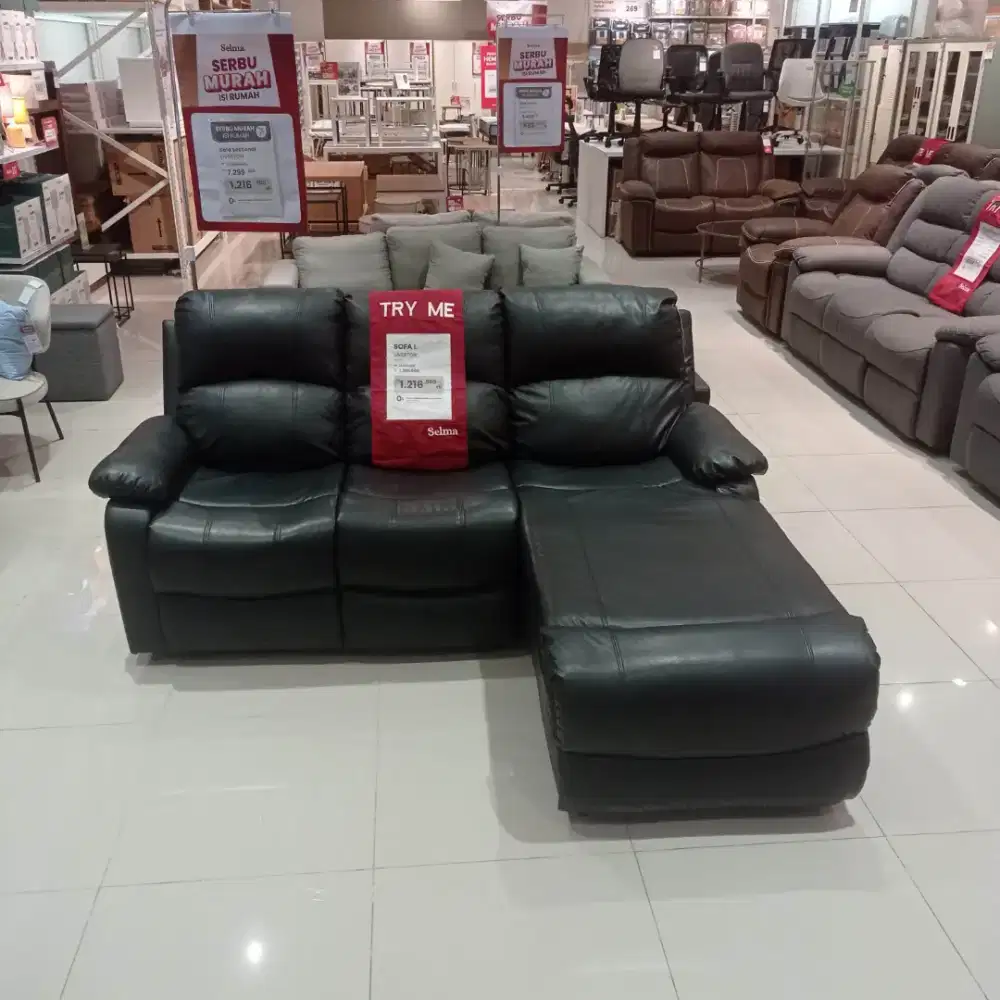 Sofa L Recliner Murah