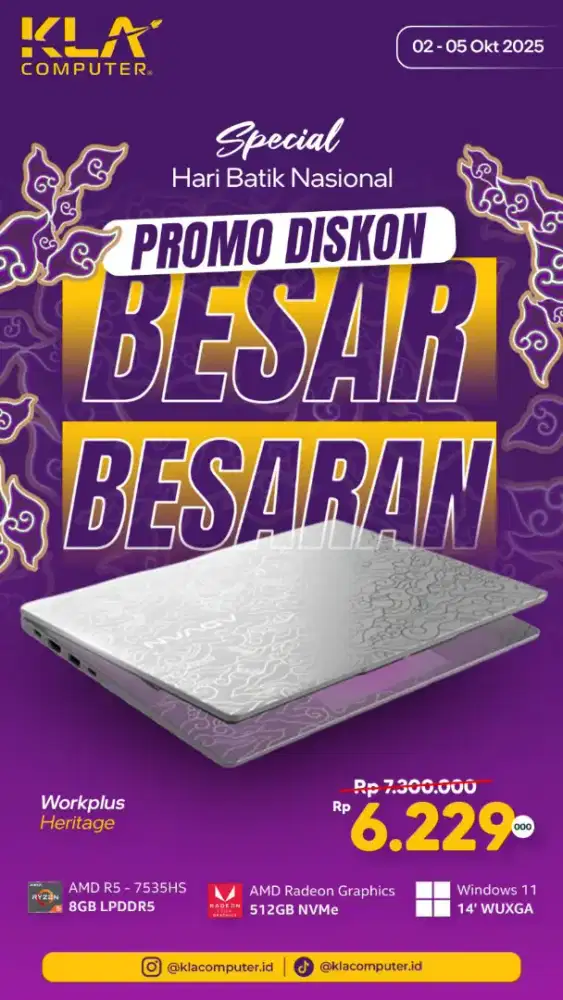 Promo flash sale laptop Advan Acer Lenovo HP