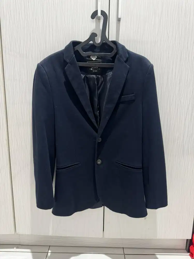Blazer Jas Pria Blue Navy Size S Merk Cotton On