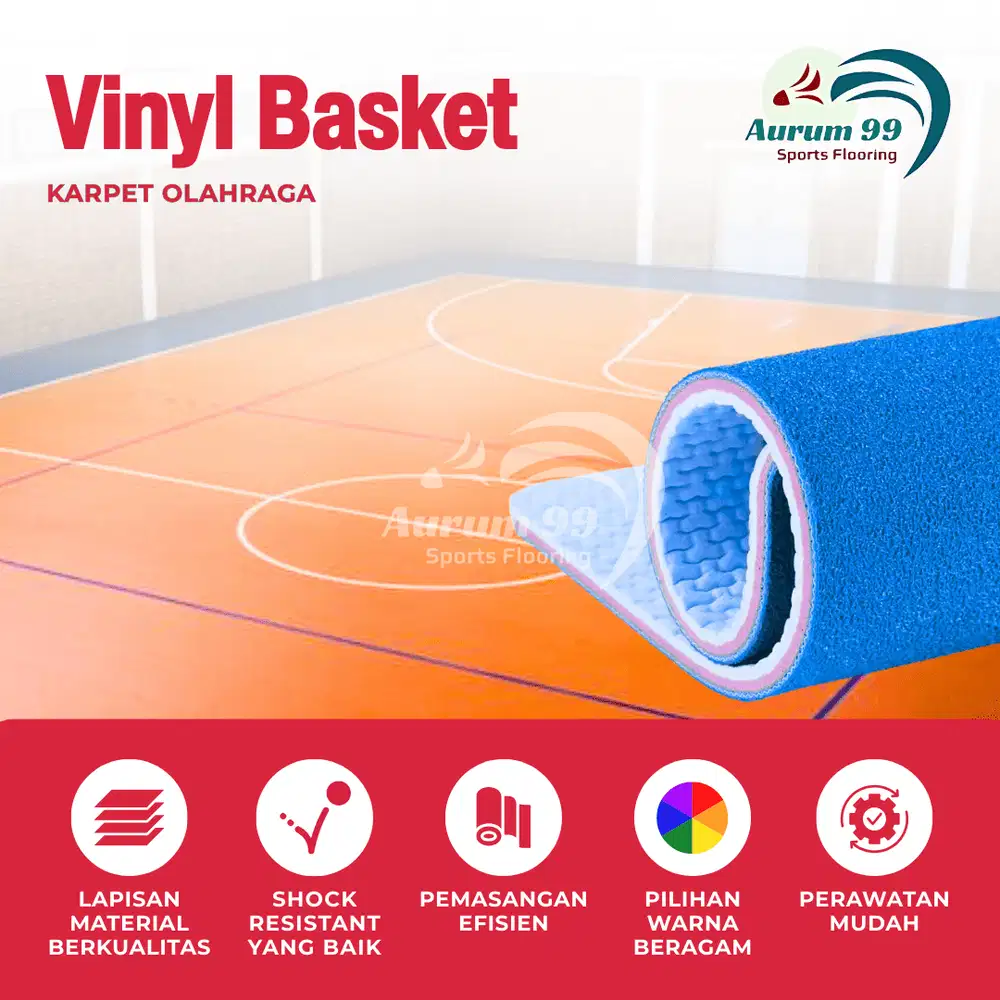 Karpet Lapangan Basket - Vinyl Lapangan Basket | Vinyl Lantai Sport