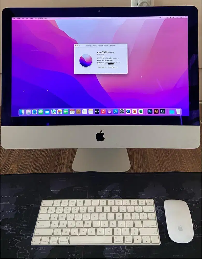 iMac 21” 2015 Normal 100% SSD 500gb Fullset garansi personal 5 hari