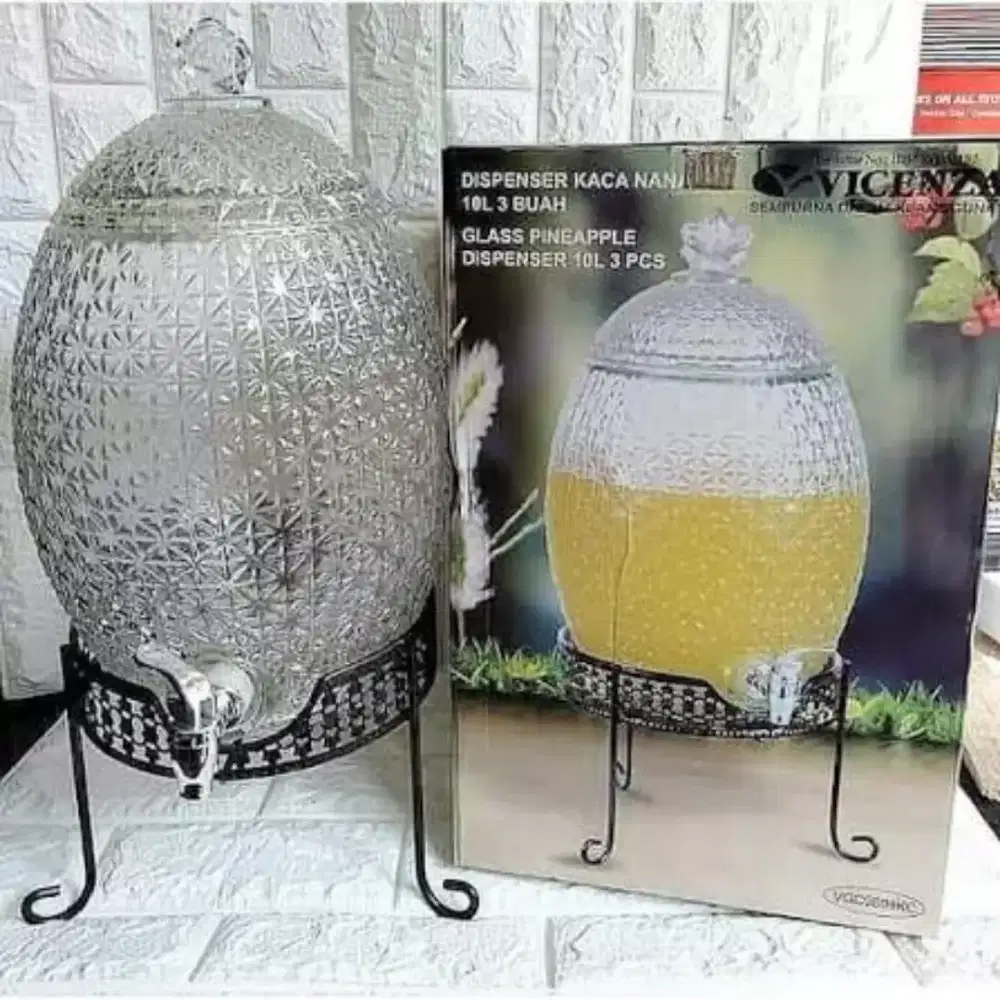 Dispenser Kaca Nanas Vicenza (10Liter)