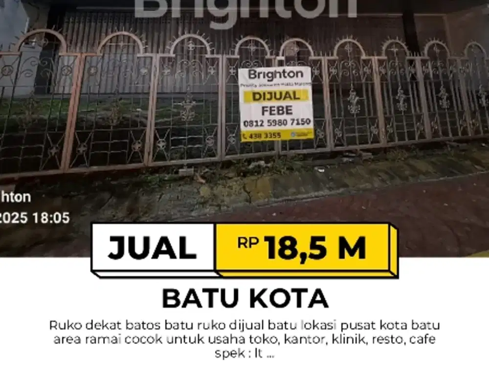 Ruko Stragegis Di Kota Batu