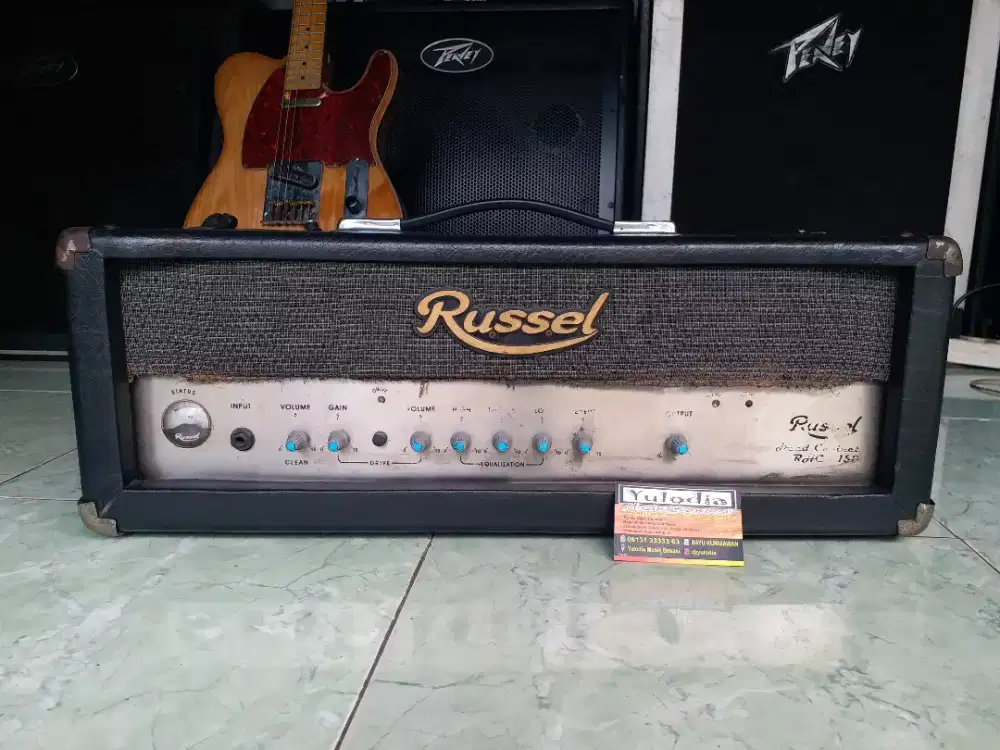 YULODIA BEKASI-head ampli gitar russel rhc150 ori normal