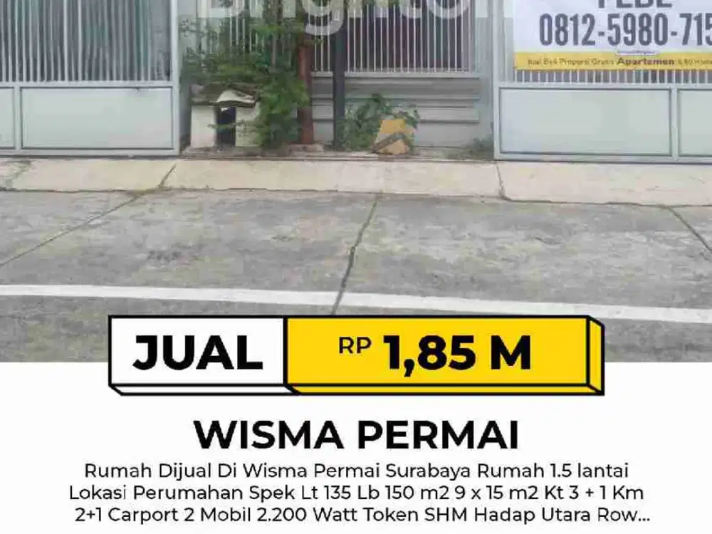 Rumah Di Wisma Permai Surabaya