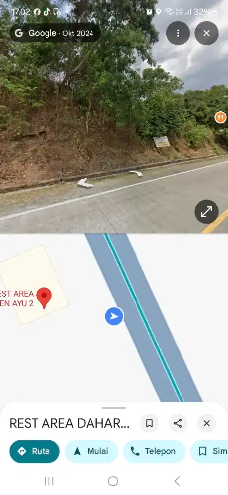 Disewakan tanah 1545m2 pinggir jln raya patuk gunung kidul