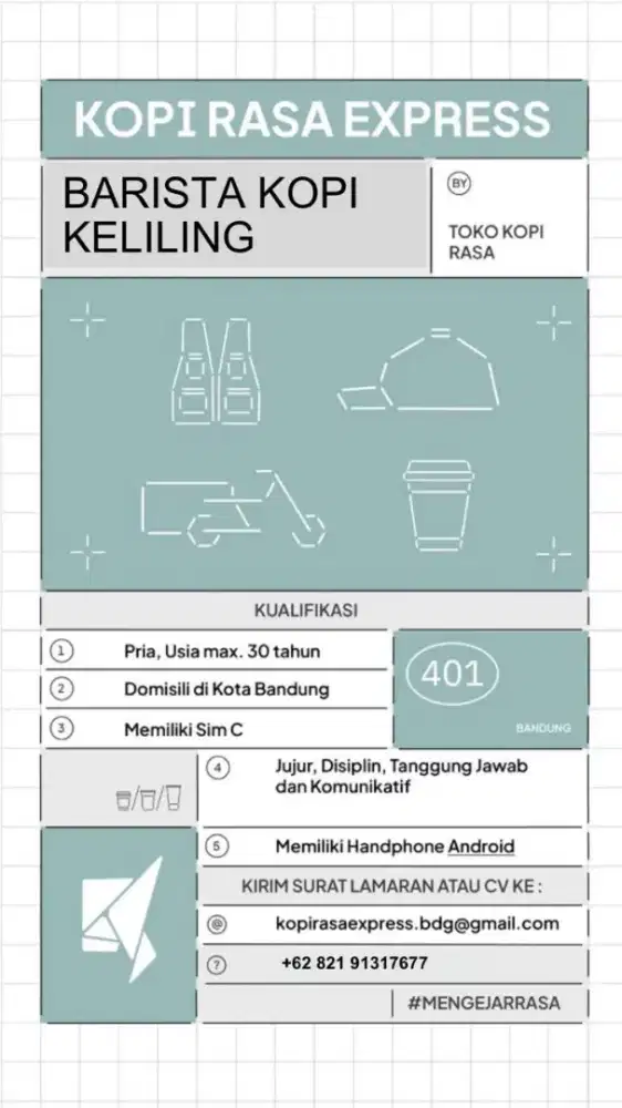 Dibutuhkan segera Driver Kopi Keliling