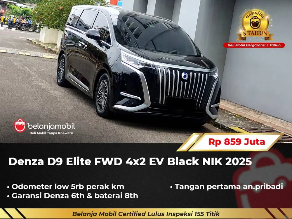 [ GARANSI 5TH ] Denza D9 D 9 Elite FWD 4x2 EV Black 2025/2024