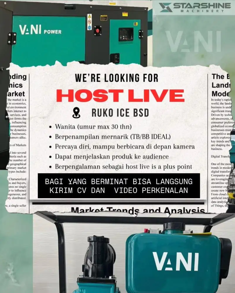 HOST LIVE GENSET