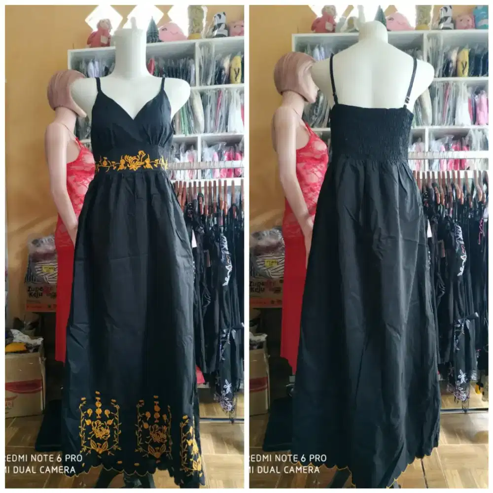 Baju dress panjang tanktop